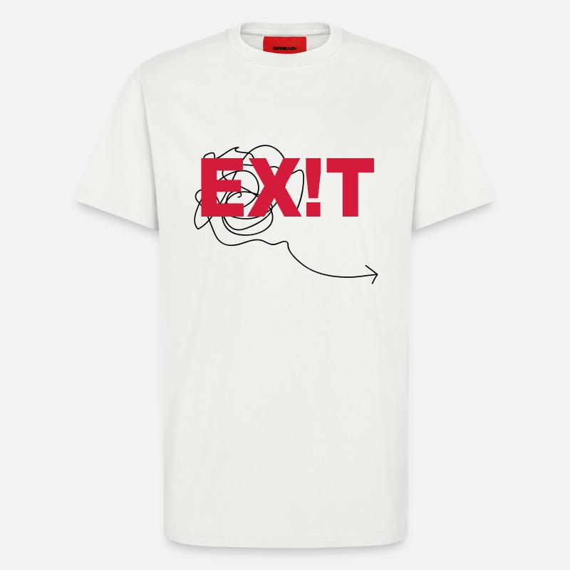 EXIT - T-Shirt - made by SPREAD - OFF WHITE