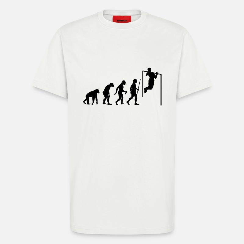 Evolution Pull Up - T-shirt bio décontracté fabriqué en UE - OFF WHITE