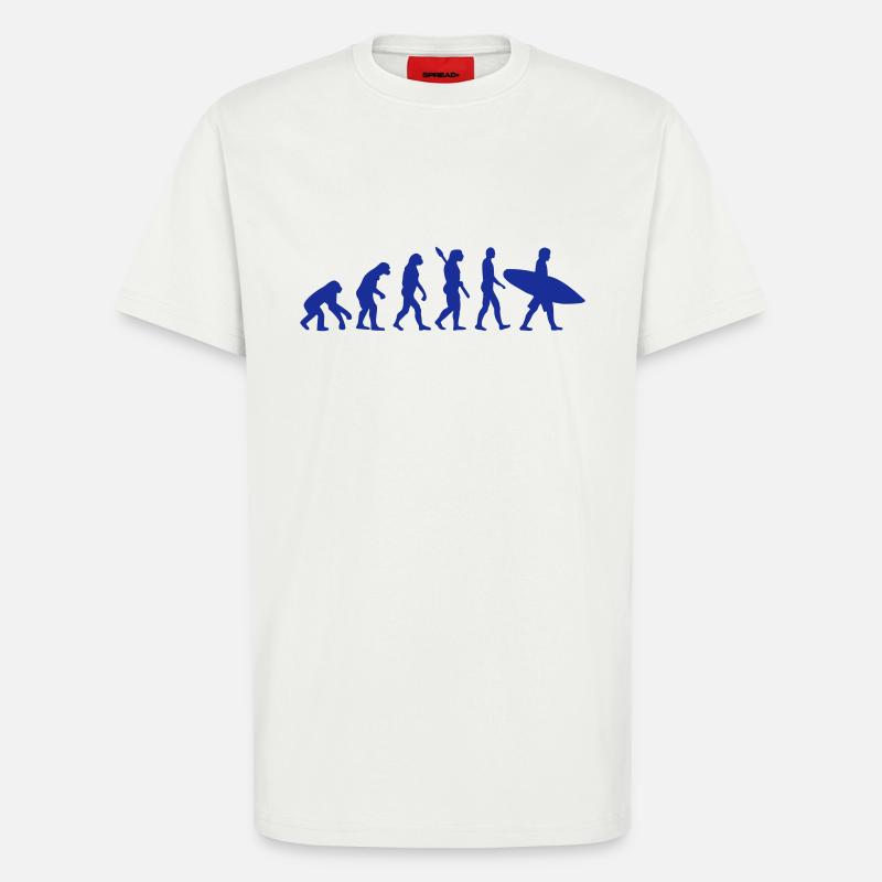 Evolution Surfen - T-Shirt - made by SPREAD - OFF WHITE