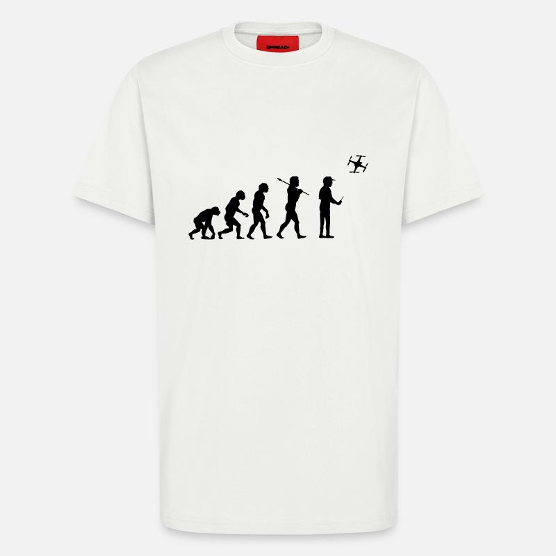 The drone evolution - T-Shirt - made by SPREAD - OFF WHITE