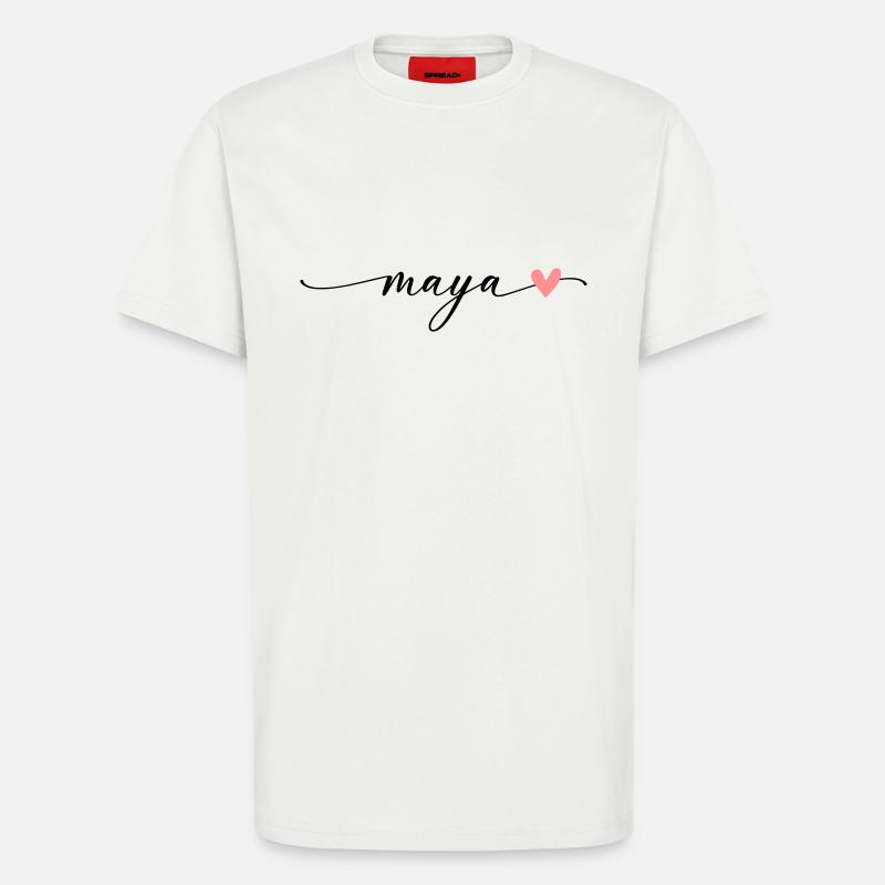 Mayan Name Calligraphy Script - T-Shirt - made by SPREAD - OFF WHITE