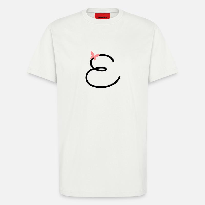 Buchstabe E Schmetterlingsbuchstabe - T-Shirt - made by SPREAD - OFF WHITE