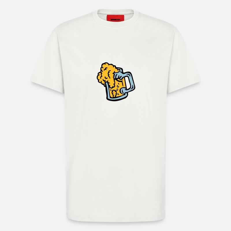 Alkohol, Bier, Bierglas Blende 409 - T-Shirt - made by SPREAD - OFF WHITE