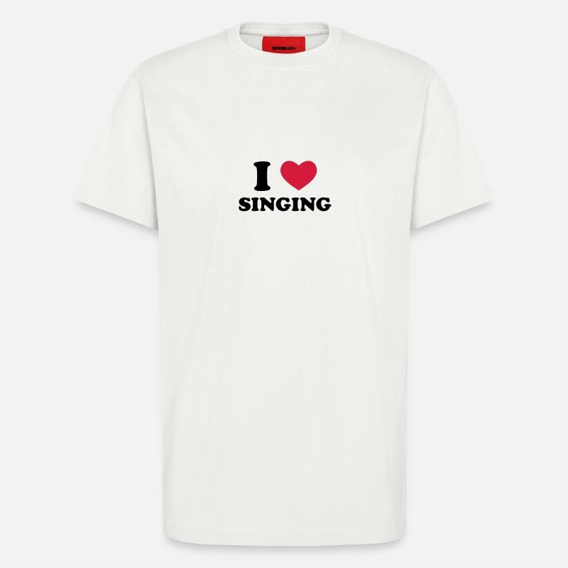 I Love Singing - T-Shirt - made by SPREAD - OFF WHITE
