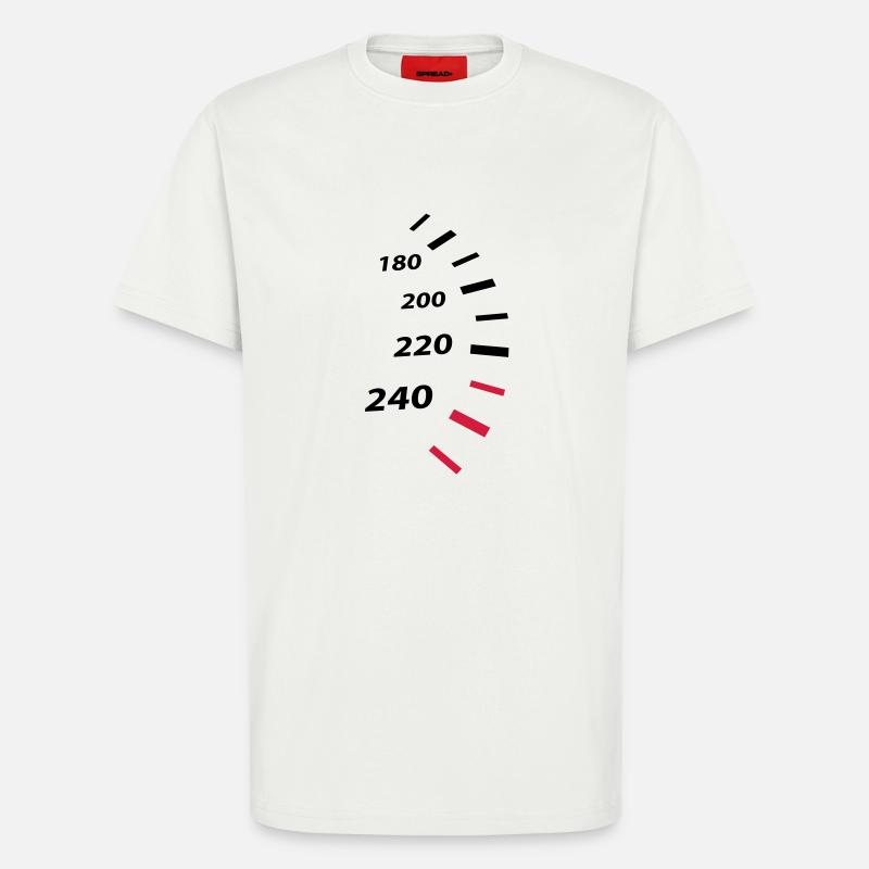 tacho, km h - T-Shirt - made by SPREAD - OFF WHITE