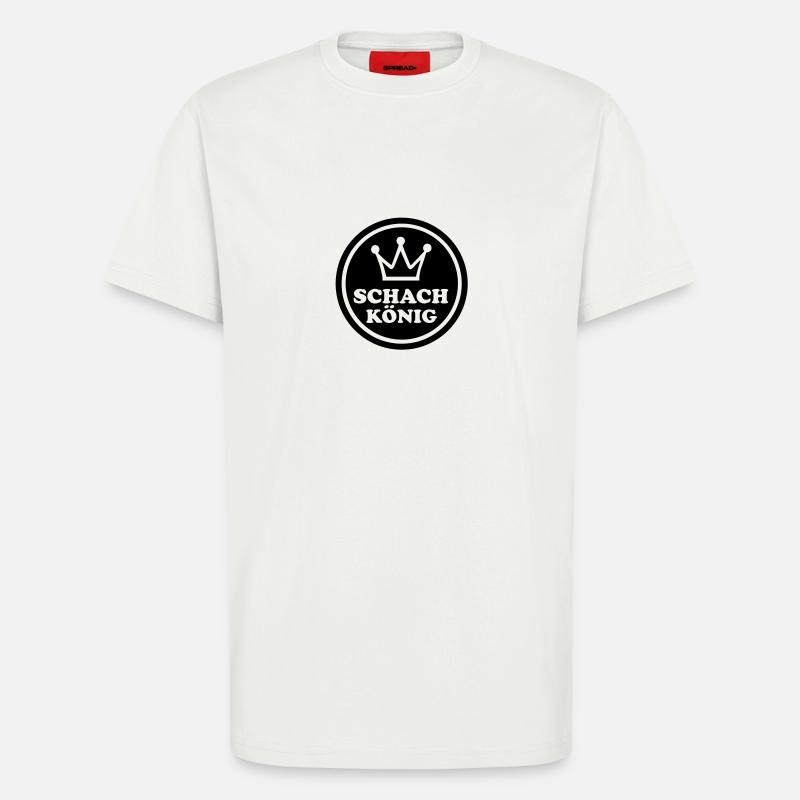 Roi d'échecs - T-shirt bio décontracté fabriqué en UE - OFF WHITE