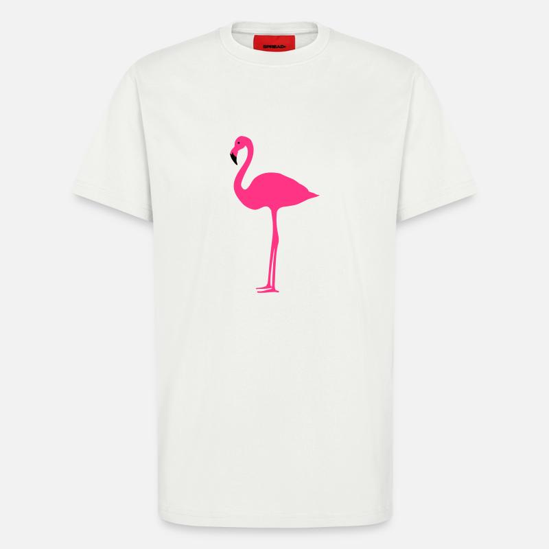 Flamingo 2farbig - T-Shirt - made by SPREAD - OFF WHITE