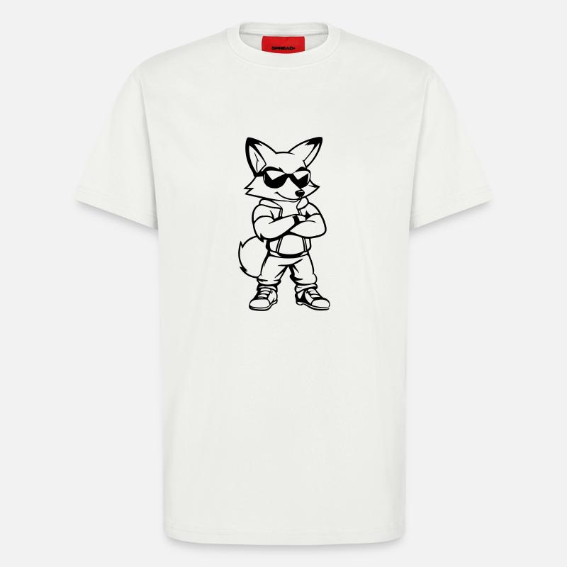 fuchs comic sonnenbrille - T-Shirt - made by SPREAD - OFF WHITE