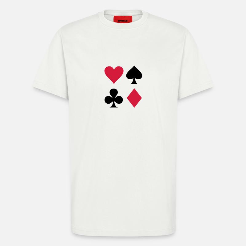 Karten - T-Shirt - made by SPREAD - OFF WHITE