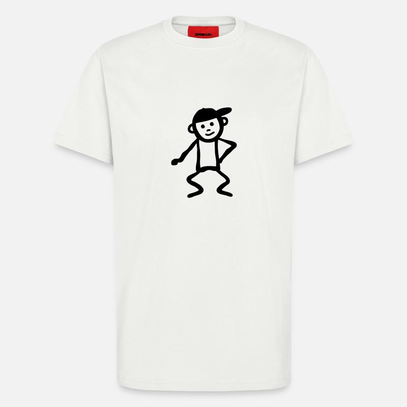 Lustiges Strichmännchen - T-Shirt - made by SPREAD - OFF WHITE