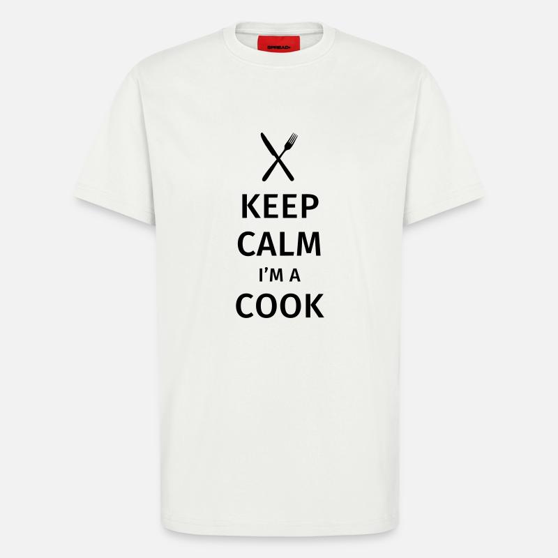 Keep Calm I'm a Cook - T-shirt bio décontracté fabriqué en UE - OFF WHITE