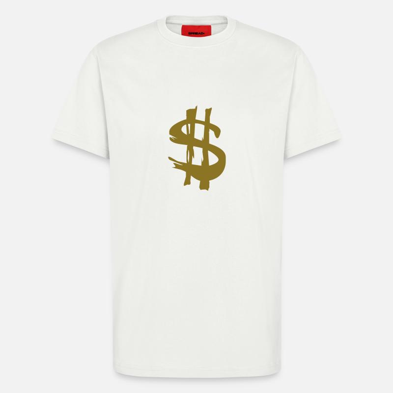 dollar - T-Shirt - made by SPREAD - OFF WHITE
