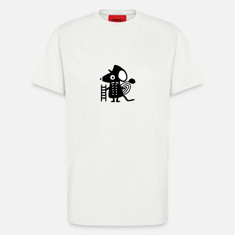 Maus als Schornsteinfeger - T-Shirt - made by SPREAD - OFF WHITE