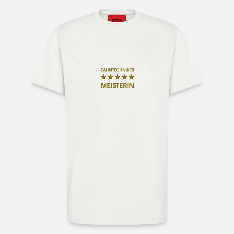 techniciens dentaires CONCIERGE - T-shirt bio décontracté fabriqué en UE - OFF WHITE