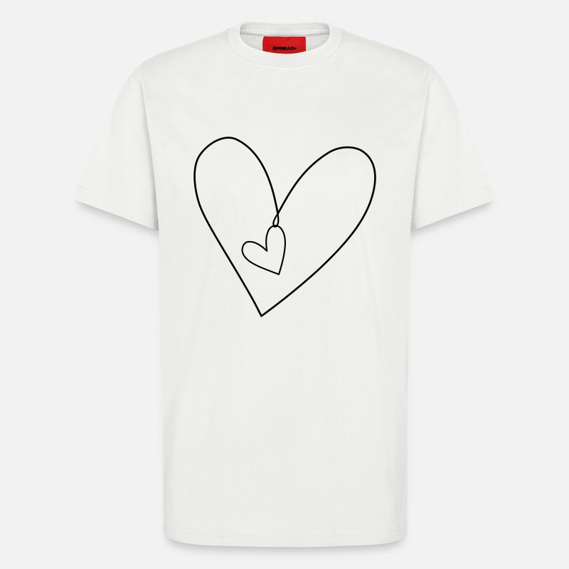 Herzchen im Herz - T-Shirt - made by SPREAD - OFF WHITE