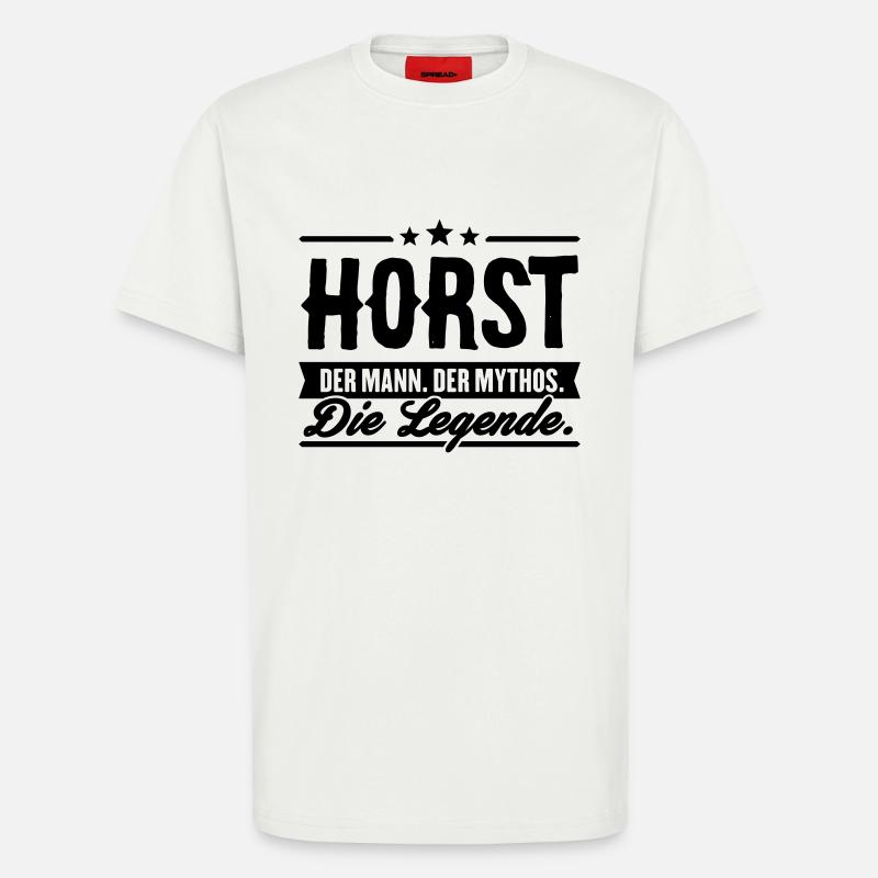 Man Myth Legend Horst - T-shirt bio décontracté fabriqué en UE - OFF WHITE