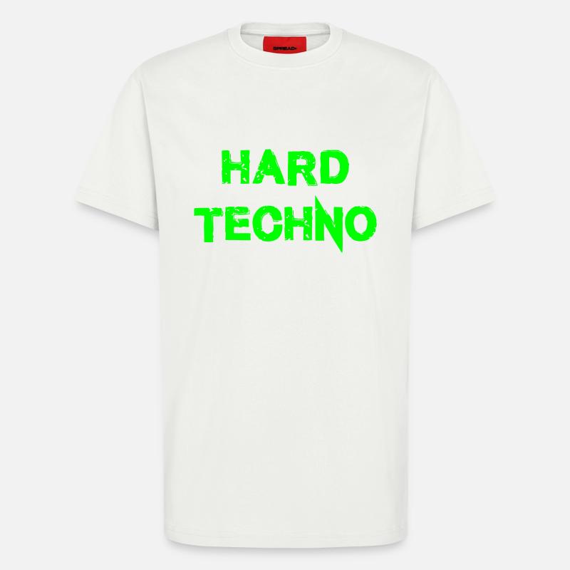 Hard Techno - Organic relaxed T-shirt made in EU - OFF WHITE