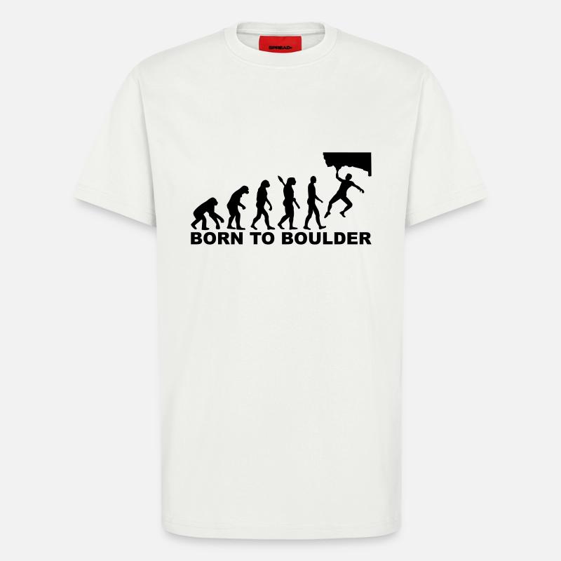 Evolution boulder - T-Shirt - made by SPREAD - OFF WHITE