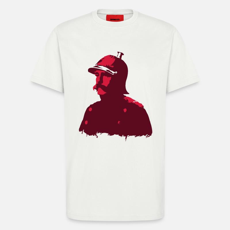 Otto von Bismarck (bicolore) - T-shirt bio décontracté fabriqué en UE - OFF WHITE