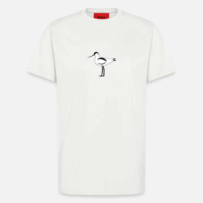 Avocette - T-shirt bio décontracté fabriqué en UE - OFF WHITE