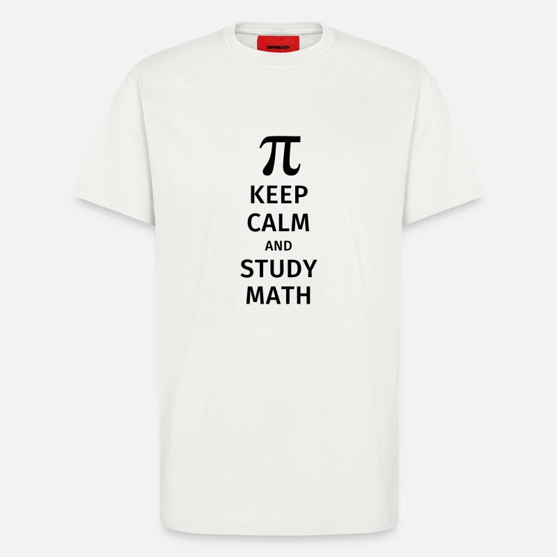 keep calm and study math - T-shirt bio décontracté fabriqué en UE - OFF WHITE