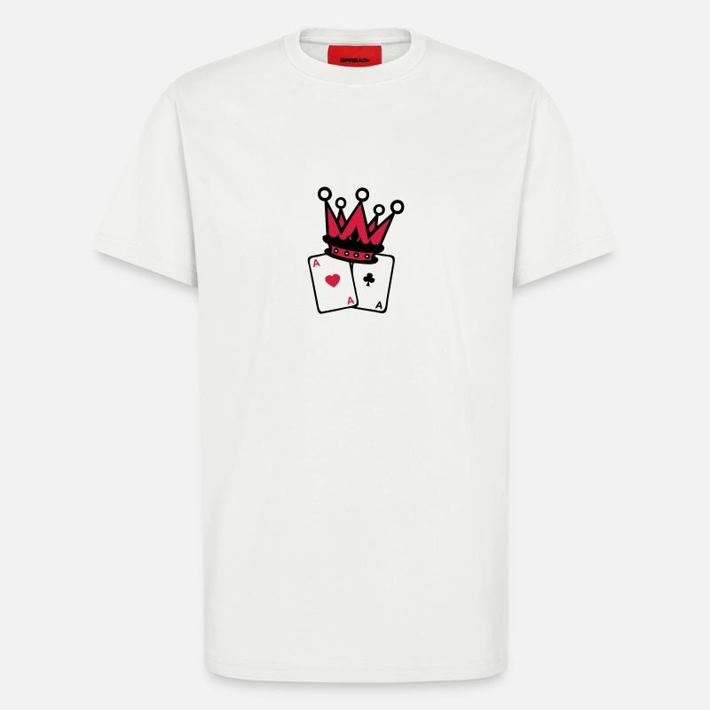 Krone Krone Poker als Map1 - T-Shirt - made by SPREAD - OFF WHITE