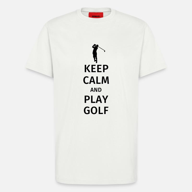 Keep Calm and Play Golf - T-shirt bio décontracté fabriqué en UE - OFF WHITE