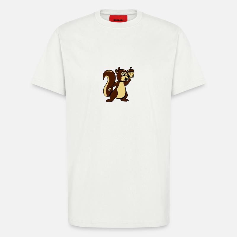 Eichhörmchen futter freude lieb - T-Shirt - made by SPREAD - OFF WHITE