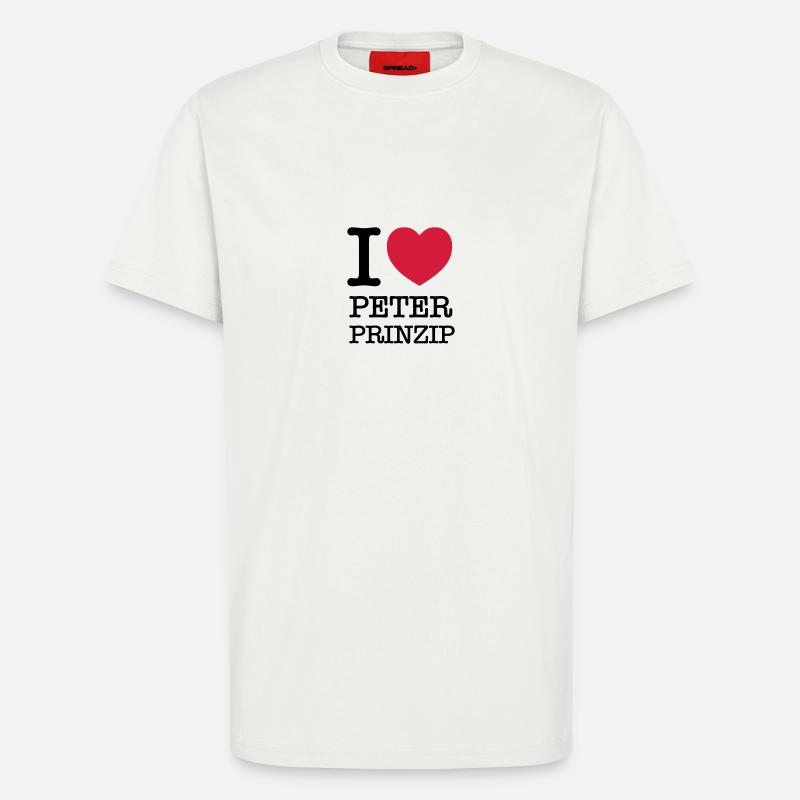 I Love "Peter Prinzip" - T-Shirt - made by SPREAD - OFF WHITE