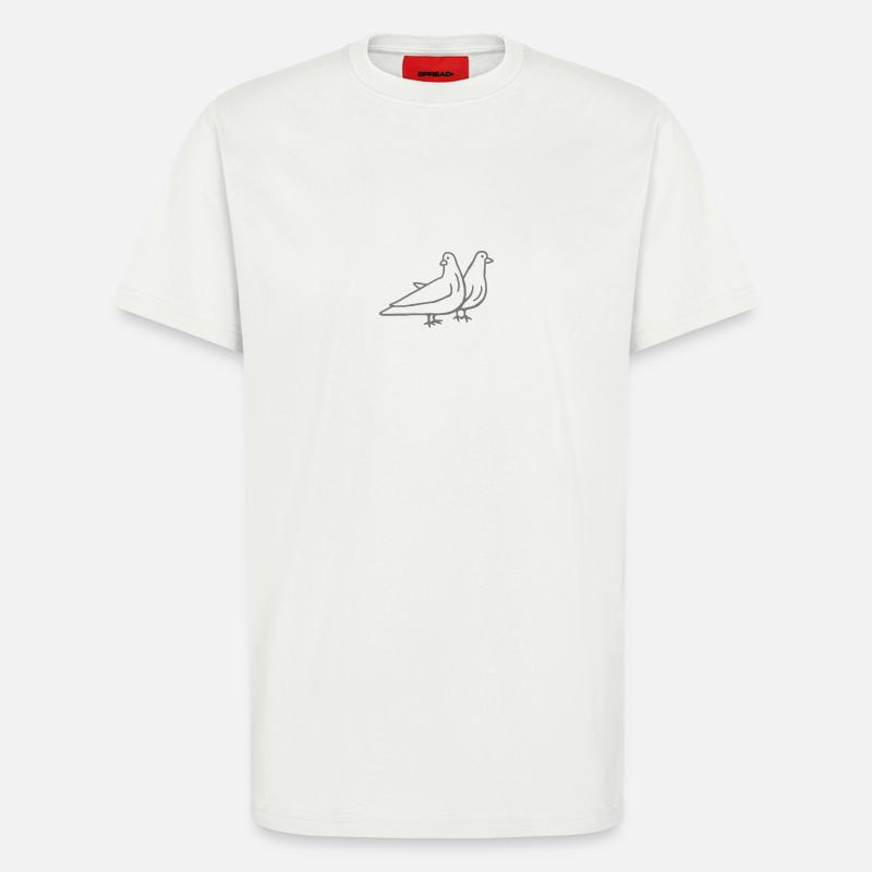 2 Tauben - T-Shirt - made by SPREAD - OFF WHITE