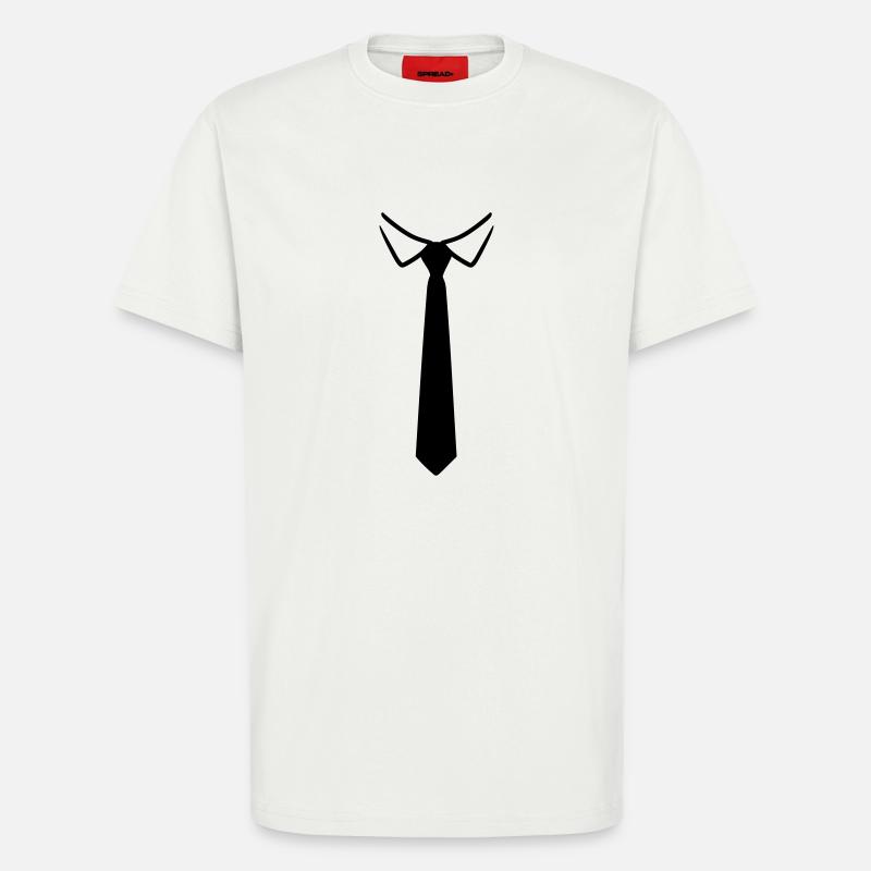 Krawatte - T-Shirt - made by SPREAD - OFF WHITE