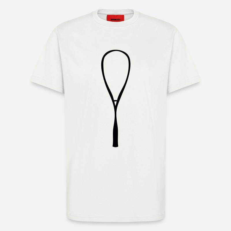 squash racquet racket 902 - T-Shirt - made by SPREAD - OFF WHITE