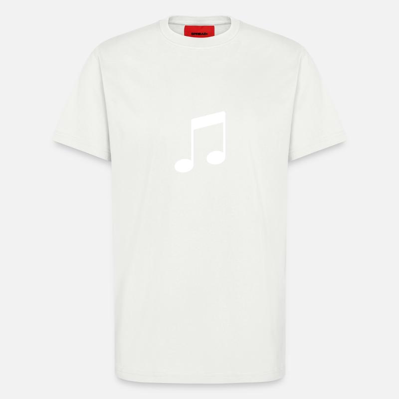 note_icon - T-shirt bio décontracté fabriqué en UE - OFF WHITE