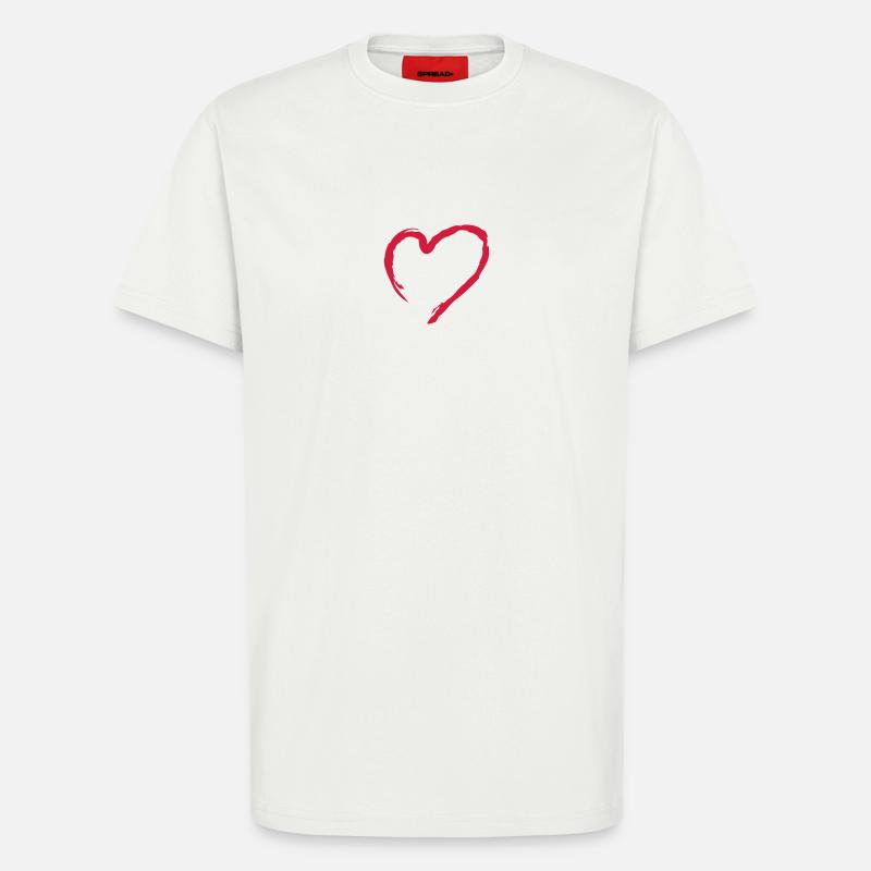 Herz - T-Shirt - made by SPREAD - OFF WHITE