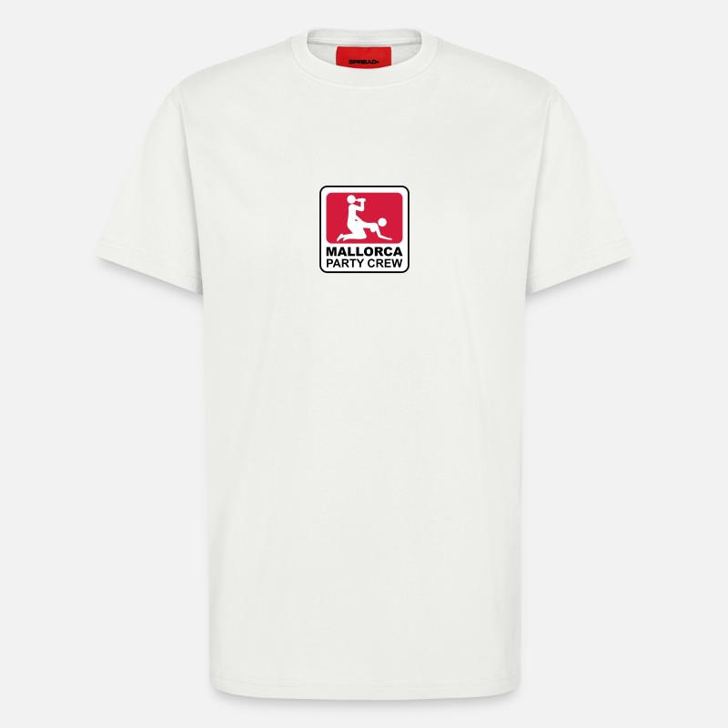 Majorque Sun Logo - T-shirt bio décontracté fabriqué en UE - OFF WHITE