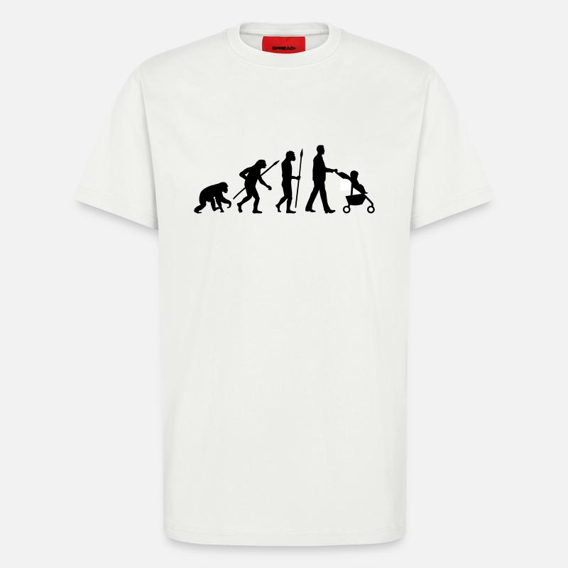 evolution_kinderkarre_032014_mann_b_2c - T-Shirt - made by SPREAD - OFF WHITE