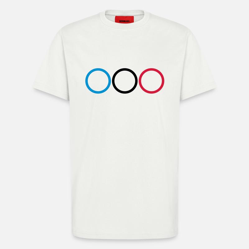 3_anneau - T-shirt bio décontracté fabriqué en UE - OFF WHITE