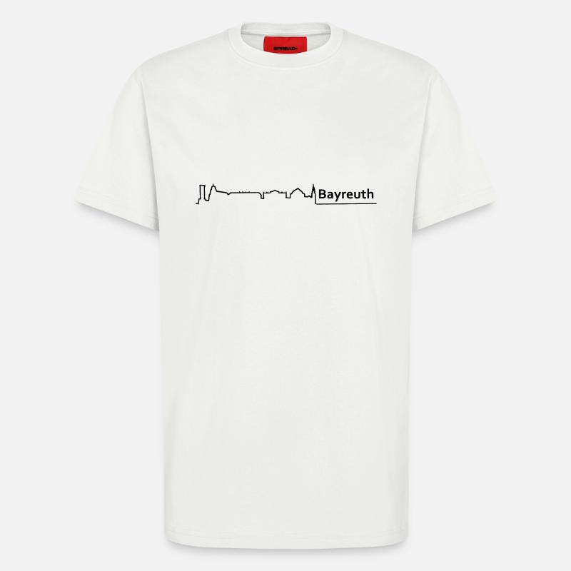 bayreuth horizon - T-shirt bio décontracté fabriqué en UE - OFF WHITE