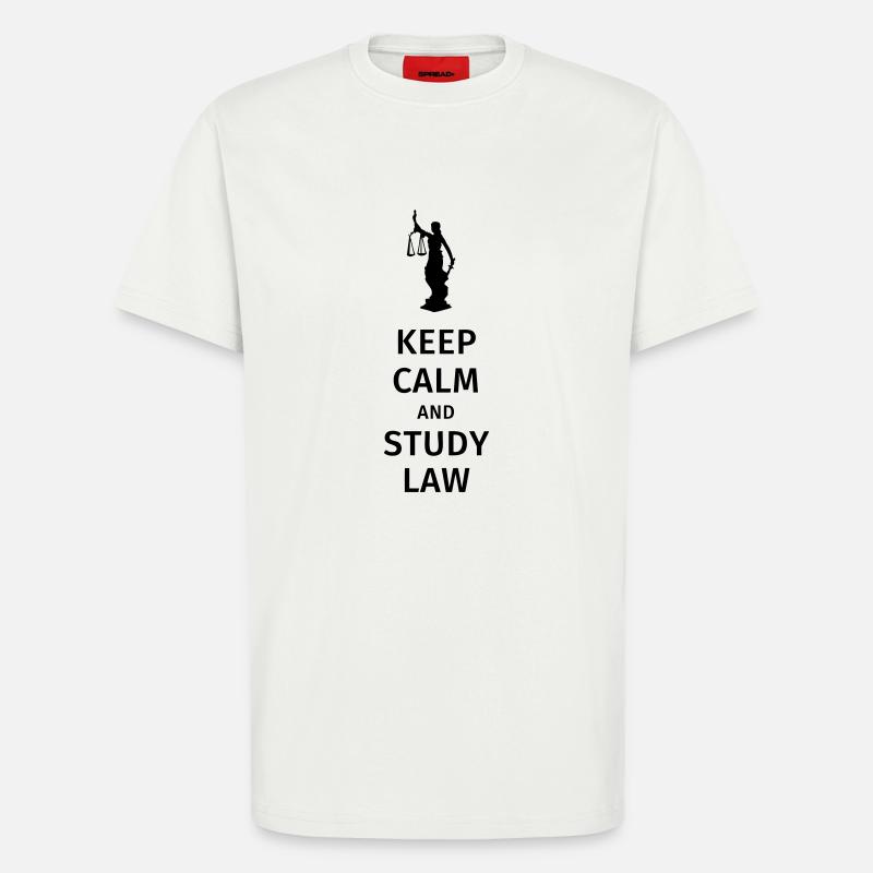 keep calm and study law - T-Shirt - made by SPREAD - OFF WHITE