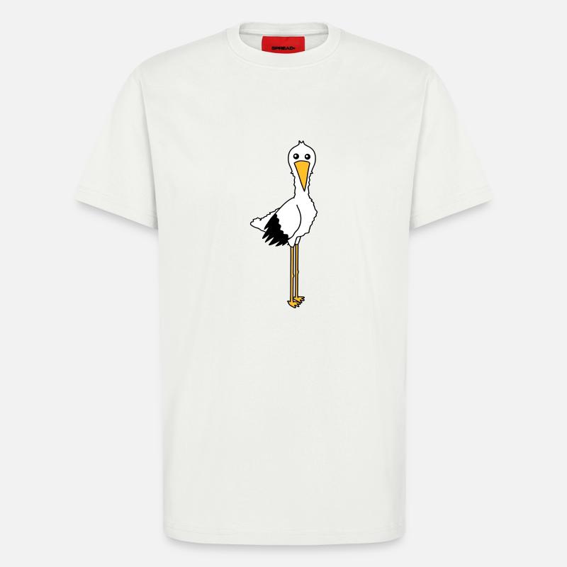 stork - T-shirt bio décontracté fabriqué en UE - OFF WHITE