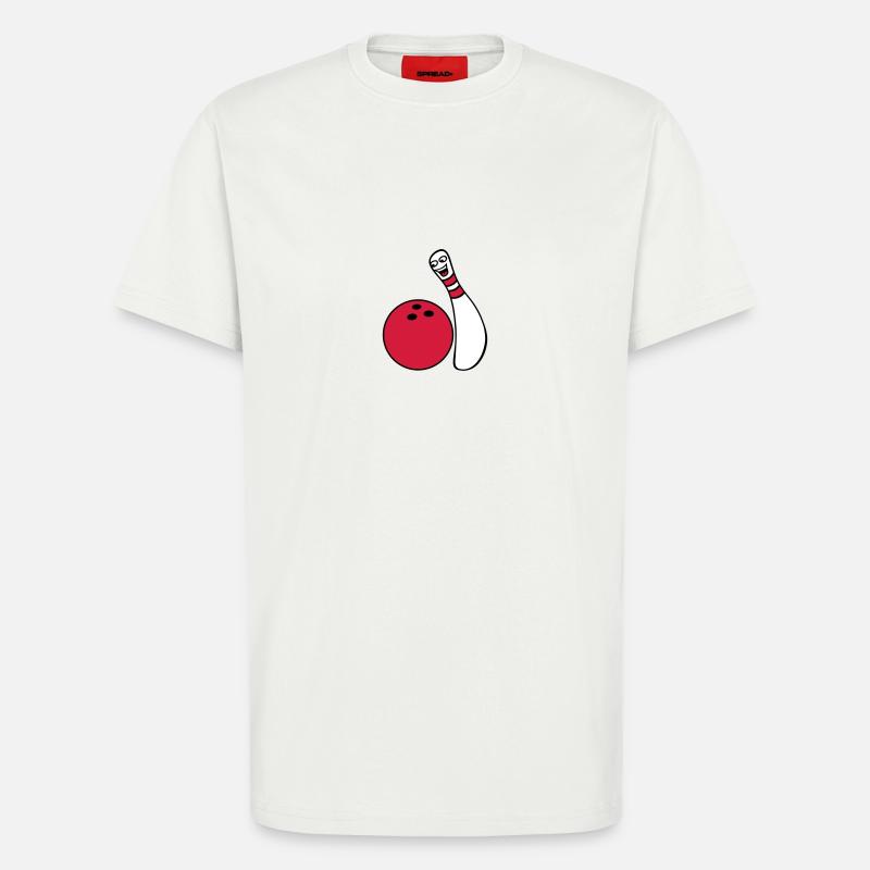 Cheeky Comic Bowling Pin - T-shirt bio décontracté fabriqué en UE - OFF WHITE