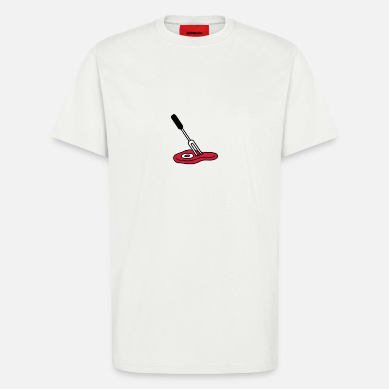 Barbecue Fork And Steak - T-Shirt - made by SPREAD - OFF WHITE