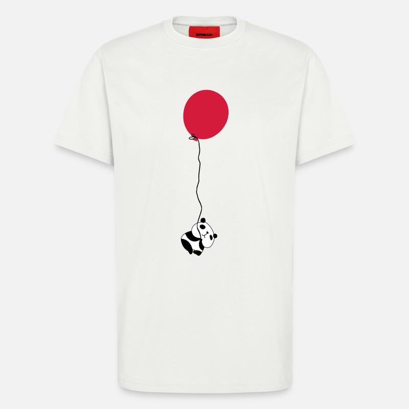 Panda Flying Balloon - T-Shirt - made by SPREAD - OFF WHITE