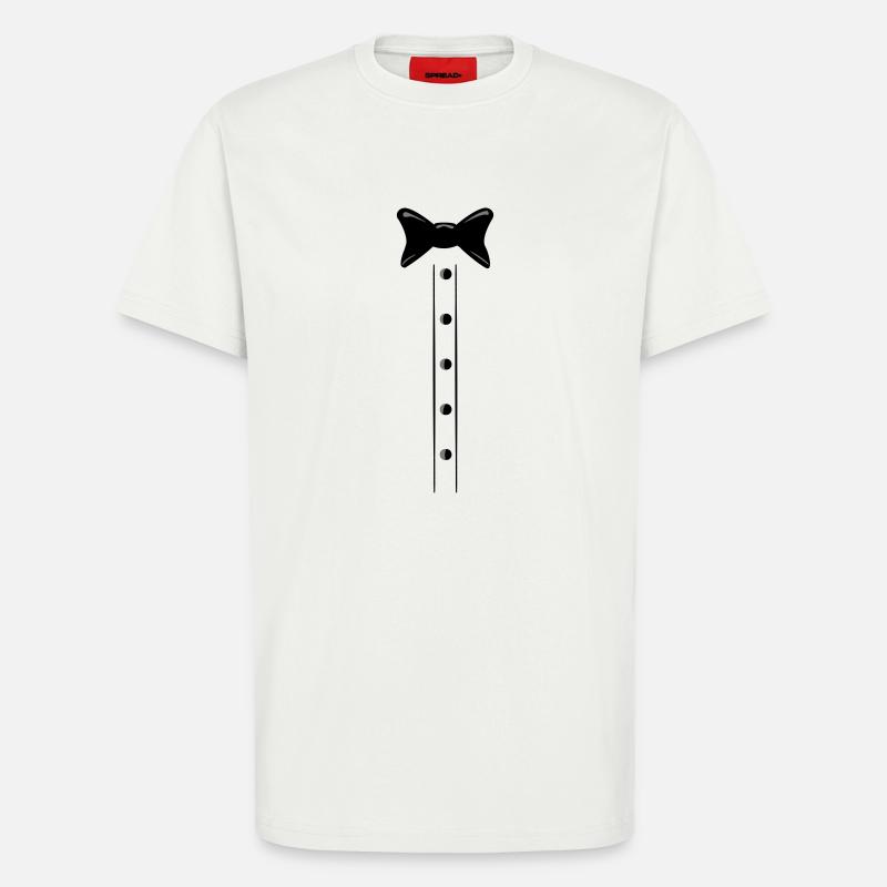 Fliege Krawatte - T-Shirt - made by SPREAD - OFF WHITE