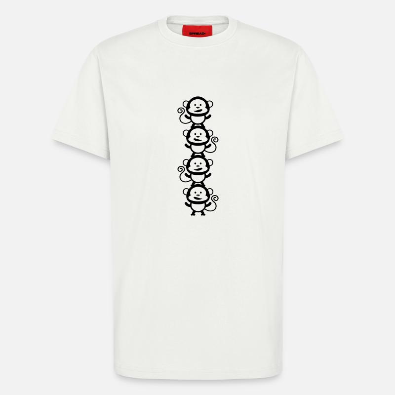 affen zirkus bande comic - T-Shirt - made by SPREAD - OFF WHITE
