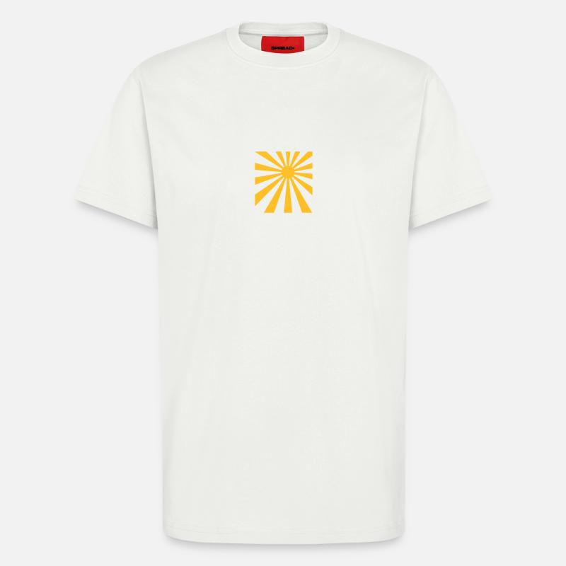 Sun rays rectangle design - T-Shirt - made by SPREAD - OFF WHITE