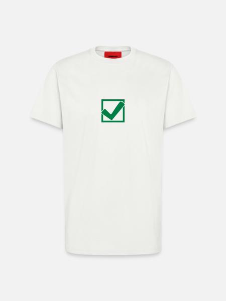 Rectangular hook logo - T-Shirt - made by SPREAD - OFF WHITE