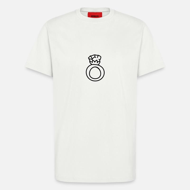 Ring - Ehering - Line - T-Shirt - made by SPREAD - OFF WHITE