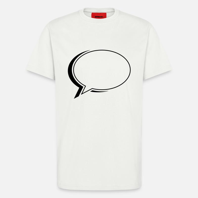 sprechblase oval - T-Shirt - made by SPREAD - OFF WHITE