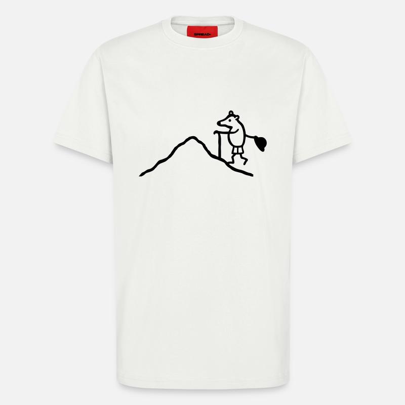 Maulwurf klettern - T-Shirt - made by SPREAD - OFF WHITE